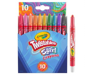 CRAYOLA 10CT TWISTABLE SWIRL CRAYONS
