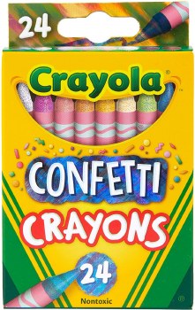 CRAYOLA 24ct CONFETTI CRAYONS