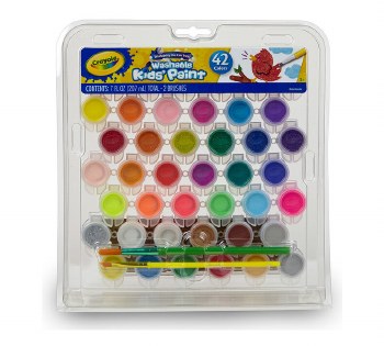 CRAYOLA 42CT WASHABLE PAINT POTS