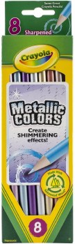 CRAYOLA 8ct METALLIC COLORED PENCILS