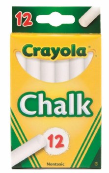 CRAYOLA CHALK 12ct. WHITE