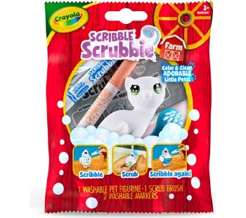 CRAYOLA COLOR SCRIBBLE SCRUBBIE FARM AST