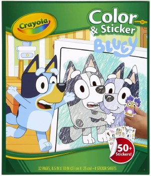 CRAYOLA COLOR &amp; STICKER BLUEY