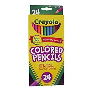 CRAYOLA COLORED PENCILS 24ct.