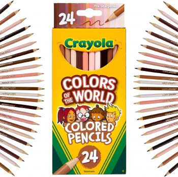 CRAYOLA COLORS OF THE WORLD 24ct PENCILS