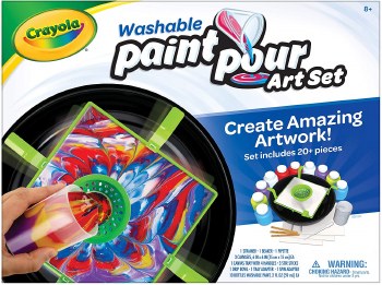 CRAYOLA WASHABLE PAINT POUR ART SET