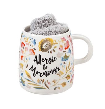 CUP &amp; SOCK GIFT SET ALLERGIC TO MORNINGS
