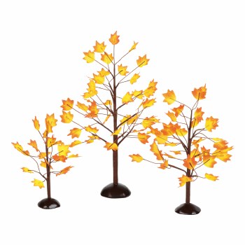 D56  AUTUMN MAPLE TREES SET/3