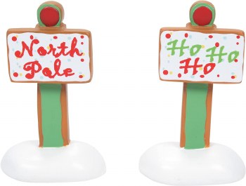 D56 GINGERBREAD CHRISTMAS SIGNS