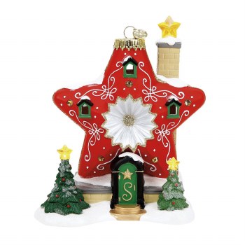 D56 NORTH POLE SPARKLE STAR HOUSE