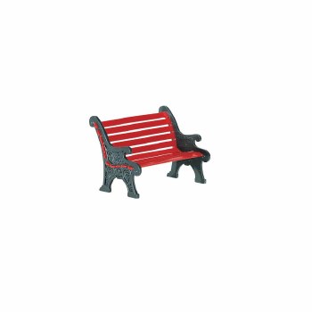 D56 RED WROUGHT IRON PARK BENCH