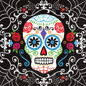 DAY OF THE DEAD BEVERAGE NAPKINS 36ct