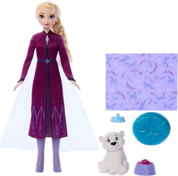DISNEY FROZEN ELSA &amp; BABY BEAR SET