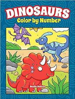 DOVER COLOR BY NUMBER DINOSAUR