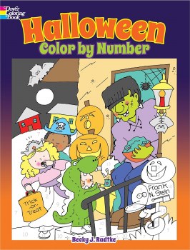 DOVER COLORING BOOK HALLOWEEN BY NUMBER