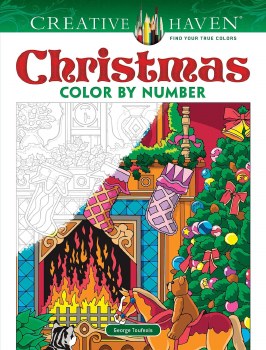 DOVER COLORING BOOK XMAS COLOR BY NUMBER