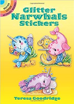 DOVER GLITTER NARWHAL STICKERS