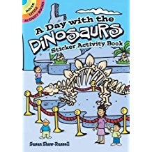 DOVER STICKER BOOK  A DAY WITH DINOSAURS