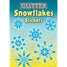 DOVER STICKER BOOK  GLITTER SNOWFLAKES
