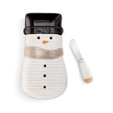 DEMDACO SNOW DAY SNOWMAN PLATE/SPREADER