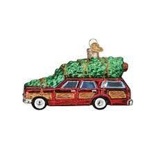 OLD WORLD CHRISTMAS STATION WAGON W/TREE