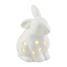 MUD PIE BUNNY LED SHELF SITTER