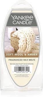 YANKEE WAXMELTS SOFT WOOL &amp; AMBER