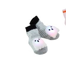 MUD PIE LIGHT UP SOCKS GREY/GHOST