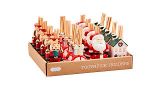 MUD PIE TOOTHPICK CADDY SANTA CLAUS
