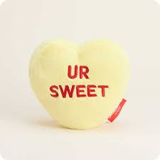 WARMIES SWEETHEART HEART YELLOW UR SWEET