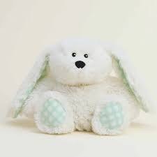 WARMIES CREAM BUNNY W/GINGHAM EARS
