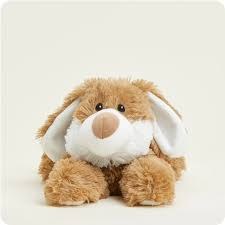 WARMIES BROWN &amp; WHITE BUNNY