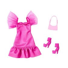BARBIE COMPLETE LOOKS OUTFIT PINK DRESS