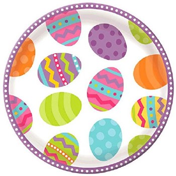 EASTER ROUND SERVING PLATTER MELAMINE