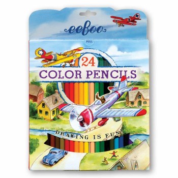 EEBOO 24ct COLORED PENCILS AIRPLANE