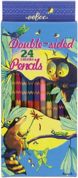 EEBOO 6ct DOUBLE SIDED PENCILS RACCOON/O