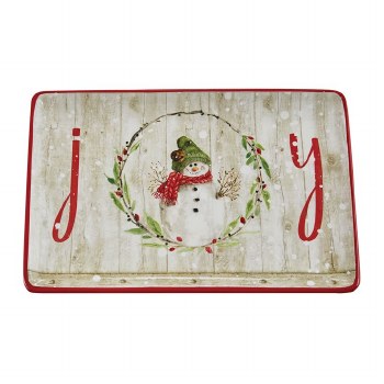 PARK DESIGNS FARMHOUSE SNOWMAN PLATTER
