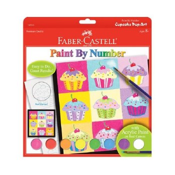 FABER PAINT BY NUMBER CUPCAKE POP ART