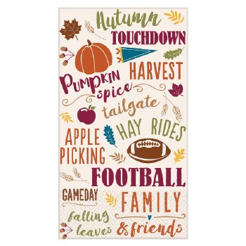 FALL WORDS GUEST TOWELS 16ct