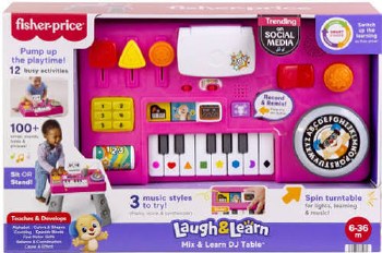 FISHER PRICE MIX &amp; LEARN DJ TABLE PINK
