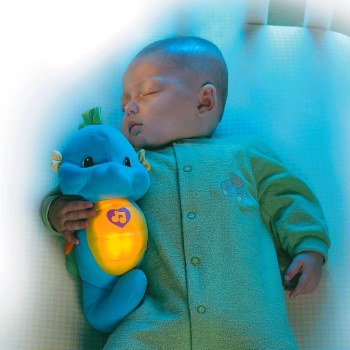 FISHER PRICE SOOTHE &amp; GLOW SEAHORSE BLUE