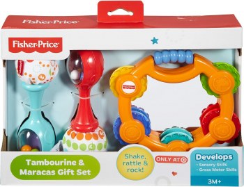 FISHER PRICE TAMBOURINE/MARACAS GIFTSET