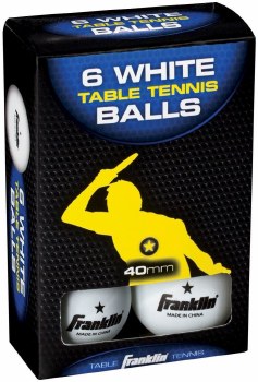FRANKLIN 40mm TABBLE TENNIS BALLS