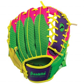 FRANKLIN T-BALL GLOVE 9.5&quot; PINK.PURP/LM