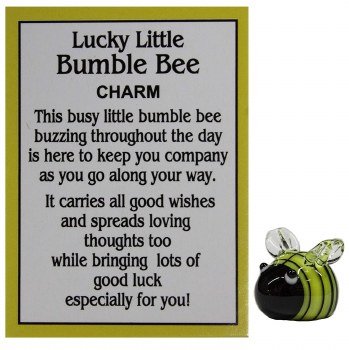 LUCKY LITTLE BUMBLE BEE CHARM WITH CARD