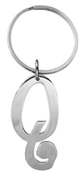 GANZ SILVER KEYRING Q