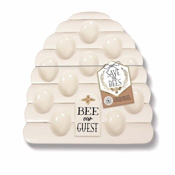 GRASSLANDS BEE OUR GUEST EGG PLATE