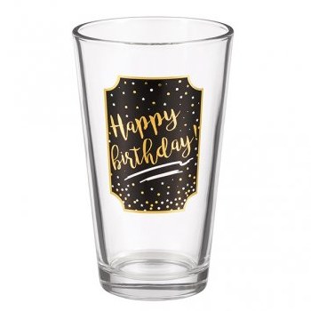 GRASSLANDS RD PINT GLASS HAPPY BIRTHDAY