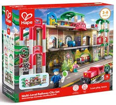 HAPE MULTI-LEVEL RAILWAY CITY SET