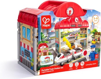 HAPE PORTABLE TRAIN STATION SET